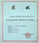 中心束管式、層絞式通信光纜于2000年獲安徽省科學(xué)技術(shù)進(jìn)步四等獎(jiǎng)